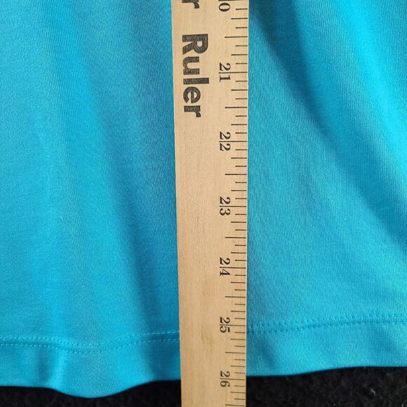 Danskin Now Womens T-Shirt Blue Size Large 100% Polyester Short Sleeve Pullover - Picture 4 of 12